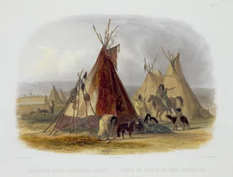 A Skin Lodge of an Assiniboin Chief, plade 16 fra bind 1 af 